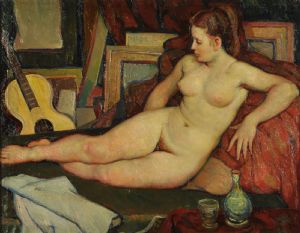 Model with guitar, 1947